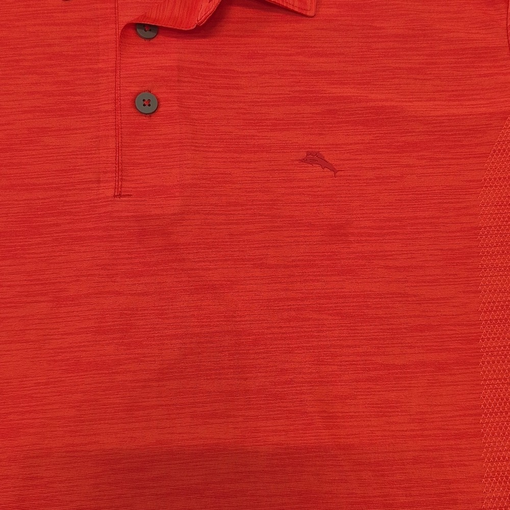 Tommy Bahama IslandZone Polo Shirt Mens XL Red Heather Golf Performance - Picture 4 of 8